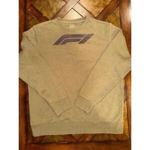 Formula 1 Sweatshirt‎ Mens Large Green F1 Racing Crewneck Pullover Motorsport